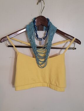 No Boundaries Yellow Sporty Bra Top XL